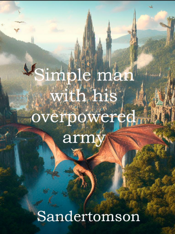 Simple man with his overpowered army